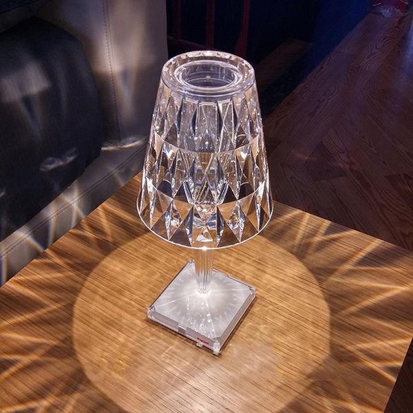 

table lamps sarok lamp arcrylic diamond led desk usb charging dual use touch night light fixtures home decor for gift bedroom