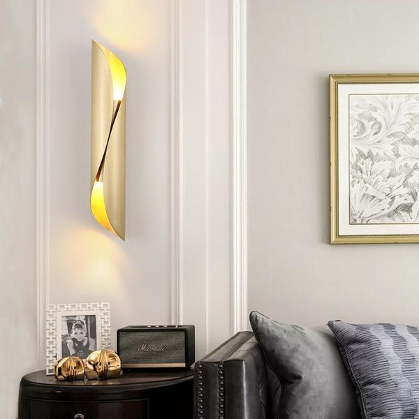 

lamparas de techo colgante moderna crystal luminaria mirror light iron bedroom aisle living room wall lamp