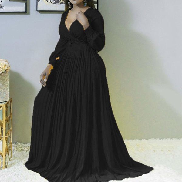 

ethnic clothing 6 colors african dresses for women dashiki plus size pleated long maxi dress party robe africaine femme clothes 5x, Red