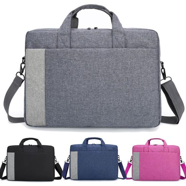 

briefcases men's color matching one shoulder portable business notebook briefcase