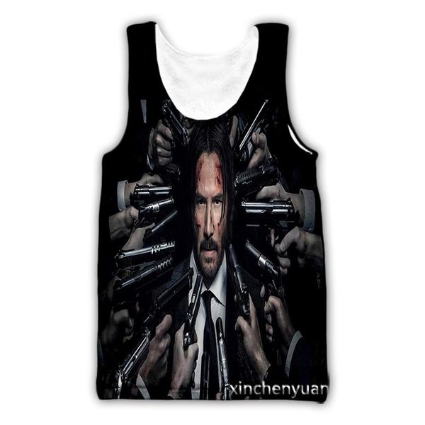 

men' tank xinchenyuan john wick 3d printed casual undershirt summer streetwear men'/women' fashion vest a101, White;black