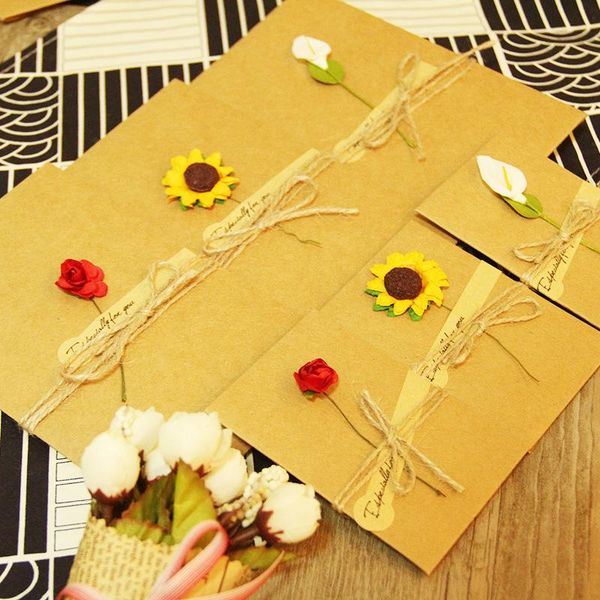 

year's small creative diy kraft paper card gift wrap