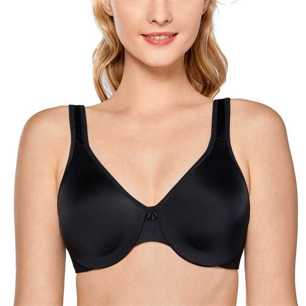 Figura completa lisa feminina de Delimira full Underwire Seamless Minimizer Bra Plus Size 211110