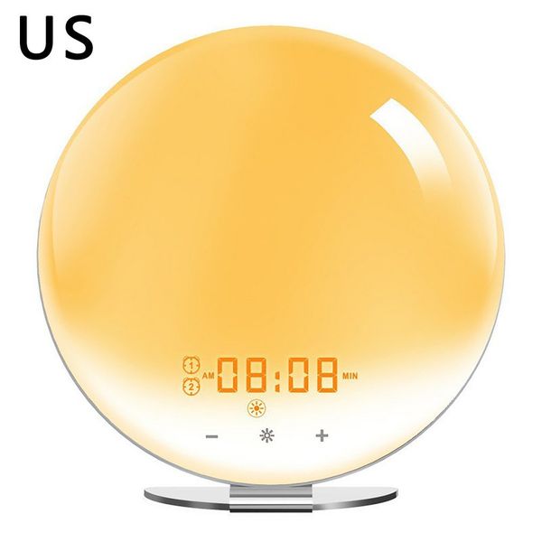 

wifi smart wake up light work day wake up with 7 colors sunrise/sunset smart life tuya app works with alexa home
