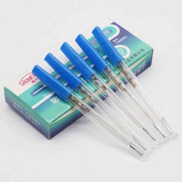 

shengguang glass thermometer household and child fever axillary mercury rod bw