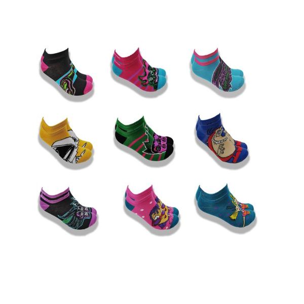 

men's socks cartoon cotton boat for men and women elements patterns personality creativity fashion comfortable, Black