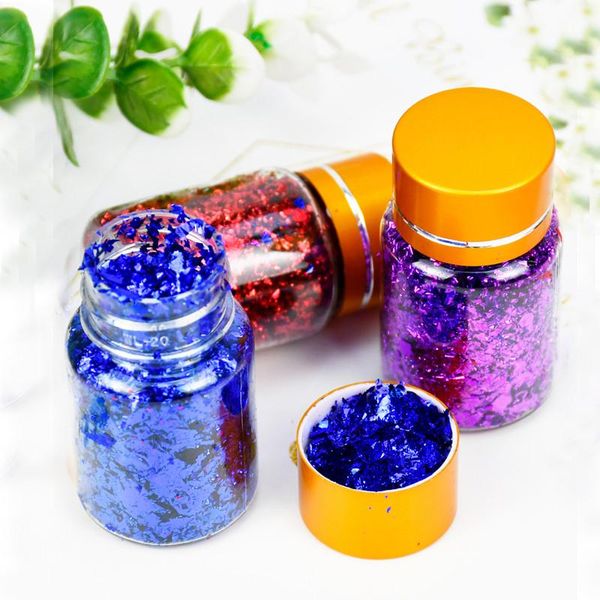 

other arts and crafts 1 box gold silver irregular aluminum foil paper nail art sticker 3d glitter diy manicure uv gel polish decoration tool