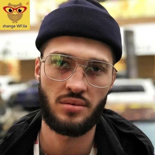 

fashion sunglasses frames classic transparent eyeglasses men vintage spectacle myopia frame women metal glasses optical clear eyewear oculos, Black