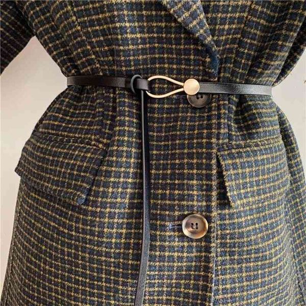 

women belts thin golden buckle genuine leather strap for drs coat casual black ladi female digner waistband, Black;brown