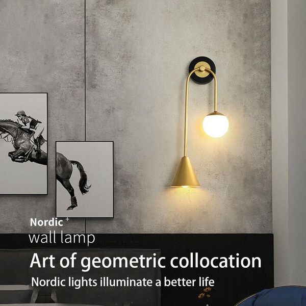 

nordic modern luxury bedside wall lamp living room tv background simple retro staircase corridor