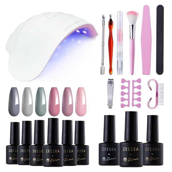 

nail art kits zeesea & picasso gel kit for novice 19 pcs