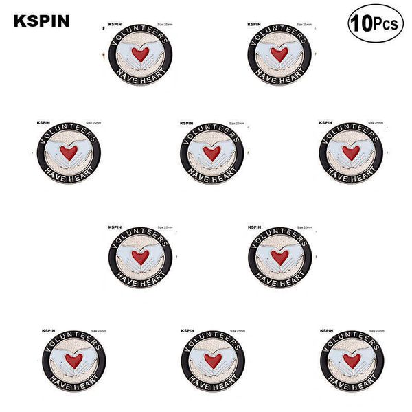 

volunteers have heart flag brooches lapel pin flag badge brooch pins badges 10pcs a lot, Gray