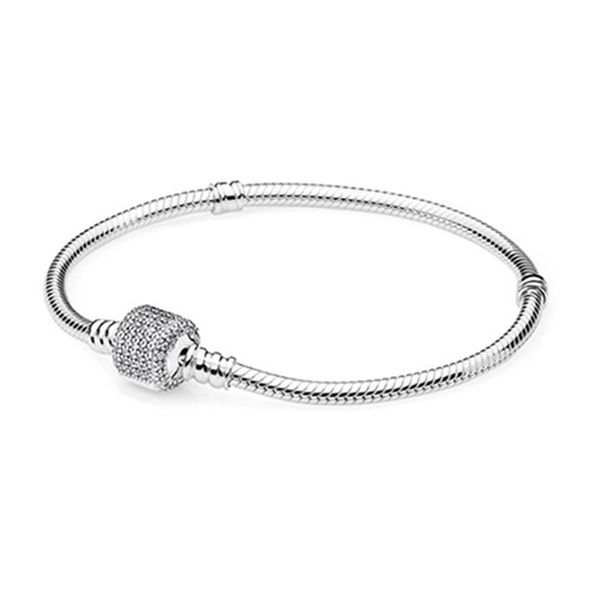 

new 2021 100% 925 sterling silver diamond bracelet fit diy original bracelet fshion jewelry gift, Golden;silver