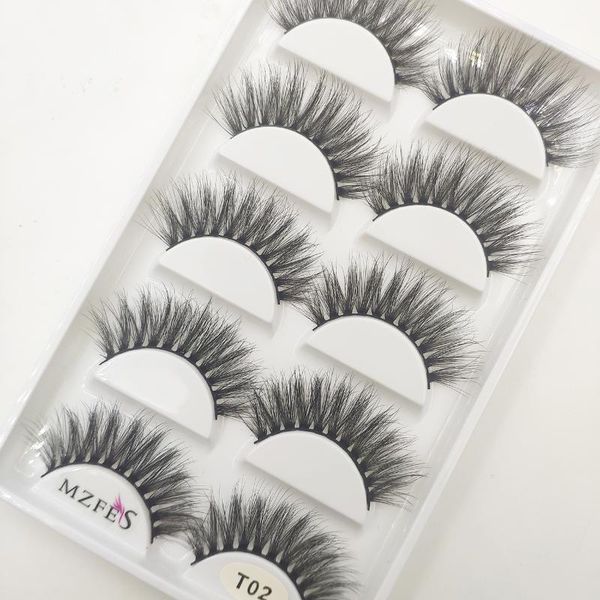 

sample 12 style 5 pairs natural 3d false eyelashes makeup fake eye lashes faux cils make up eyelash beauty tools