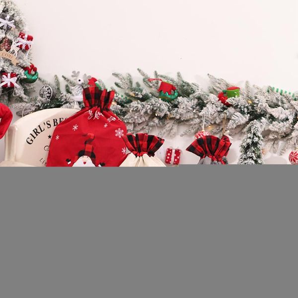 

christmas decorations year candy bag drawstring gift diy party packaging tree pendant home decoration
