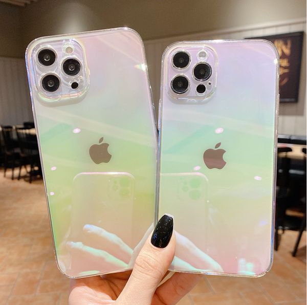 Farbverlaufshüllen für iPhone 13, 12 Pro Max, 11Pro X XS XR, luxuriöse, transparente Hülle für iPhone 11