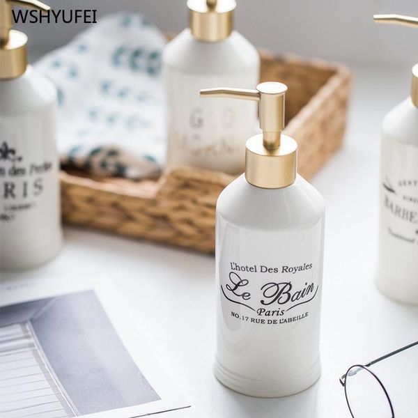 

bath accessory set nordic light luxury bathroom accessories including porcelain emulsion sub-bottle press empty bottle melamine tray