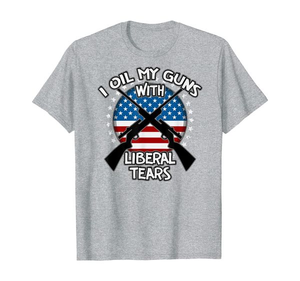 

i oil my guns with liberal tears hunting rifles, White;black