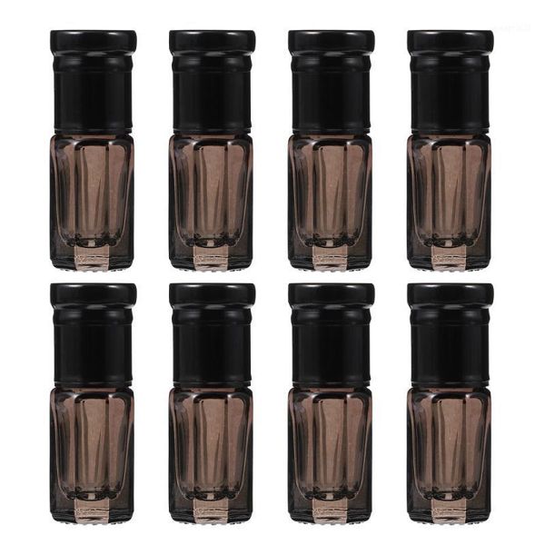 

storage bottles & jars 8pcs 3ml essential oil roll-on perfume glass roller
