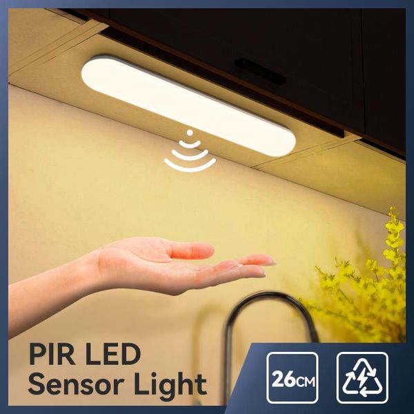 

cabinet light led motion sensor under lights usb charging night hanging magnetic desk lamp for bedroom kitchen