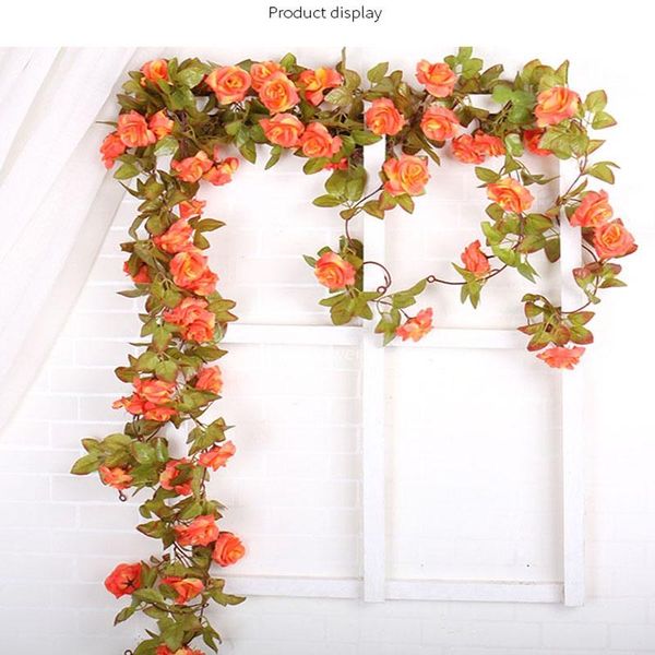 

decorative flowers & wreaths silk artificial flower vine hanging floral rattan for wedding festival party home garden decoration