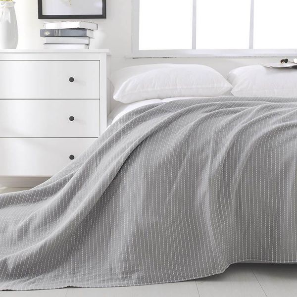 

blankets pure cotton gauze stripe super soft three layer towel blanket bedding coverlet sofa condition travel cozy air car