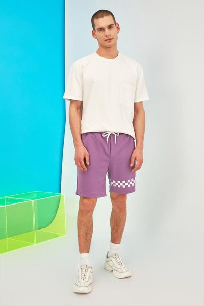 

men's shorts trendyol men 's regular fit & bermuda tmnss21sr0140, White;black