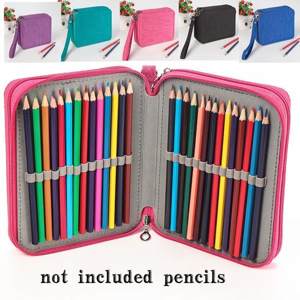 

kemila waterproof pen bag 72 holders colored pencil bags large capacity portable watercolor wrap case marker art students