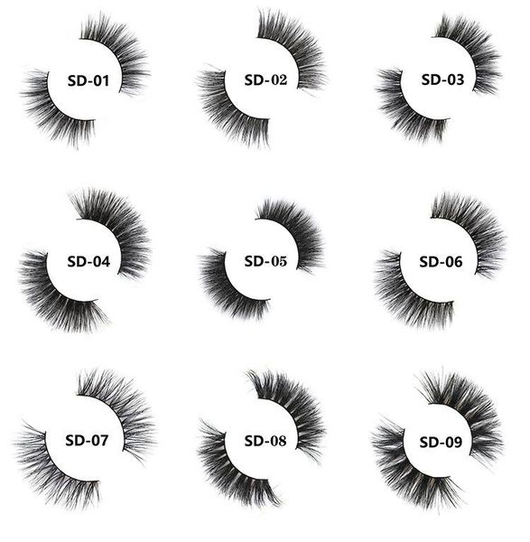 

false eyelashes mink hair 3d eyelash natural thick fake wholesale maquillaje makeup set extension kit curly