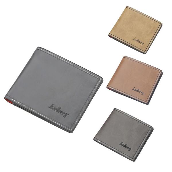 

wallets baellerry brand men's pu leather wallet luxury short style retro men business case, Red;black