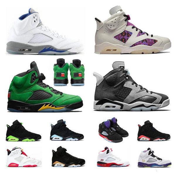 

oregon electric green 5 5s men basketball shoes fire red quai 54 smoke grey hyper royal hare bred alternate grape sports sneakers