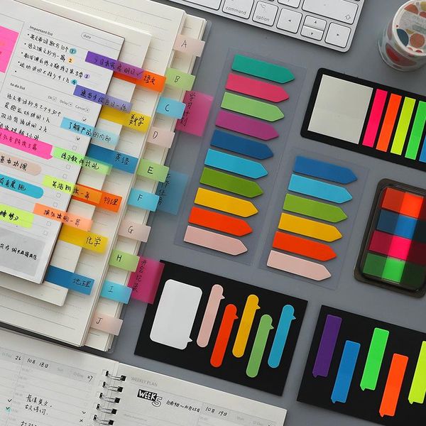 

greeting cards 50/120/200sheets simplicity student memo pad sticky notes fluorescence self adhesive index label stickers school office suppl