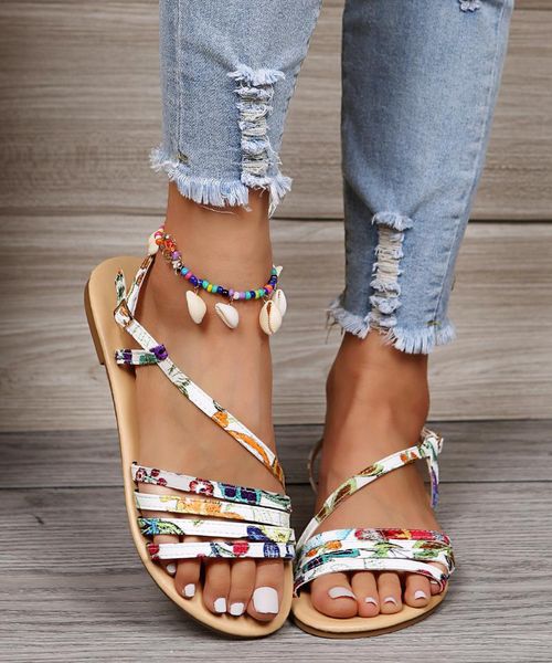 

sandals 2021 women's summer toe roman strap buckle large size 35-43 shoes zapatos de mujer, Black