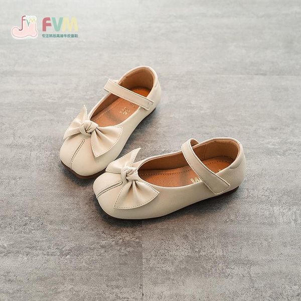 

spring and autumn girls soft sole all-match cute bow single shoes flat, Black;grey