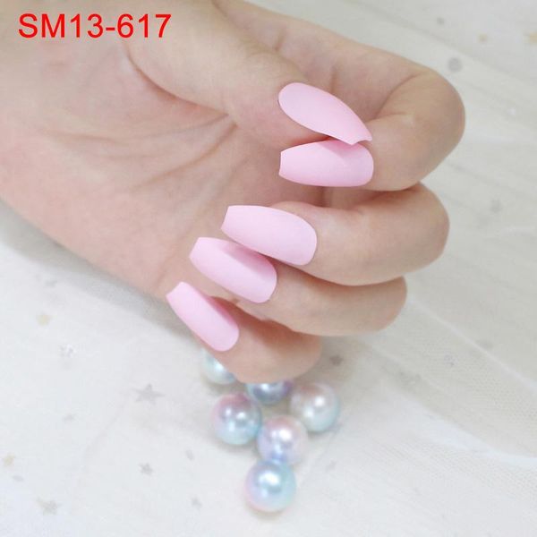 

pcs/set matte false nails full tips women fake fingernails nail art decoration tool sana889, Red;gold