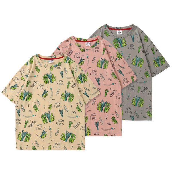 

cartoon lemon/burger/cactus t shirts for men's women's printed short sleeve tshirts oversized summer harajuku fashion t-shirt t-sh, White;black