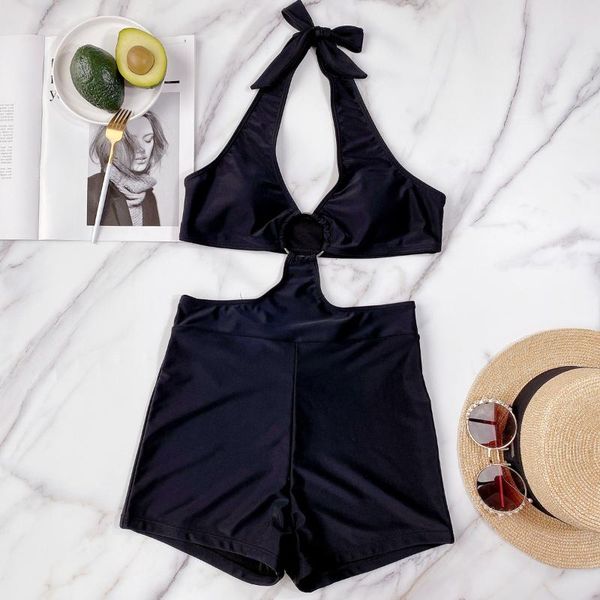 

one-piece suits 2021 summer fashion women's big steel ring printing swimsuit all-in-one ladies bikini beach clothing