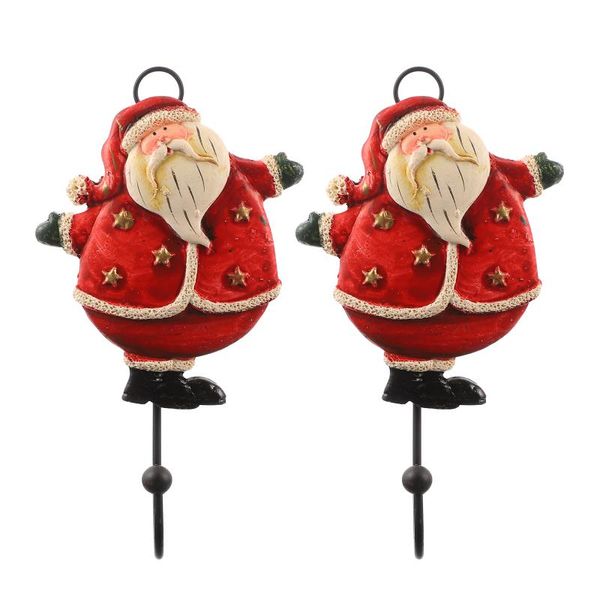 

hooks & rails 2pcs decoration hook coat hanging stylish santa claus (random style)