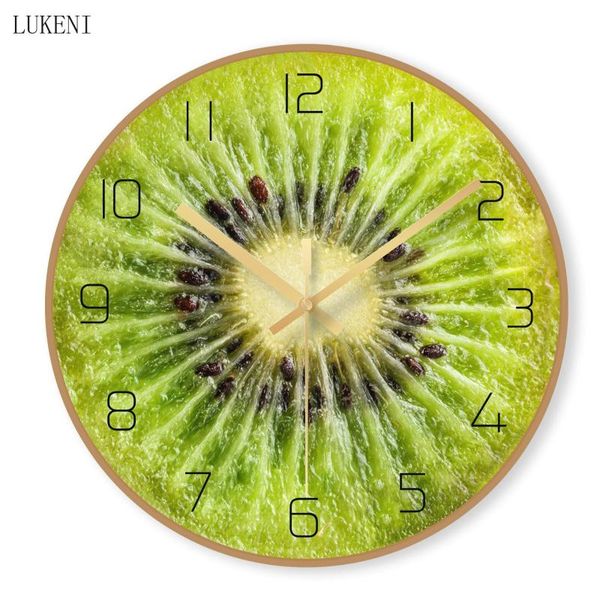 

wall clocks kiwi fruit tempered glass clockhome decor