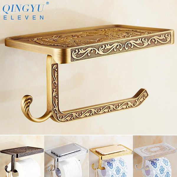 

bathroom toilet paper holder wall mounted phone shelf book european style hook holders