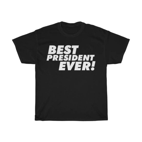 

president ever heavy cotton tee, White;black