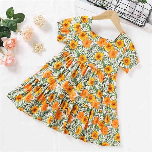 

toddler girl pink flamingos dress 210528, Red;yellow