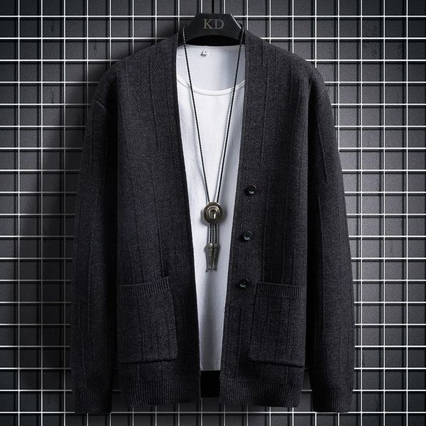 

men's sweaters casual knitted jacket, long sleeved business clothing, fashion brand in 2021, White;black