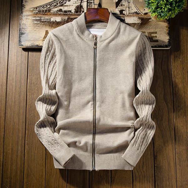 

men's jackets autumn sweater casual knitted cardigan clothing coats outerwear male knit, Black;brown