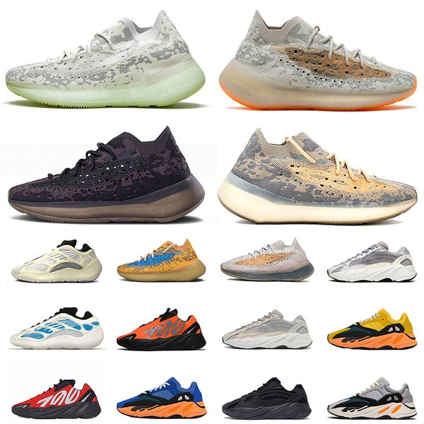 

2021 wholesale 700 v3 380 kanye running shoes for womens mens sneakers azael alvah yecoraite sun bone white all black vanta azareth trainers, White;red