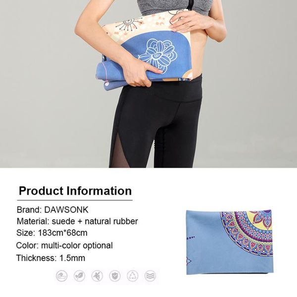 

yoga mats towel microfiber quick dry silica gel non-slip 183*63cm blanket mat pilates fitness exercise cover