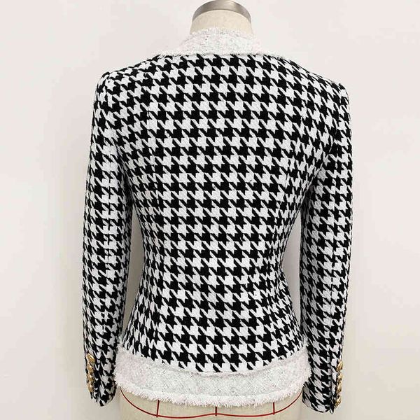 

women's jackets round neck pyjtrl with tweed jacket zipper lf85, Black;brown