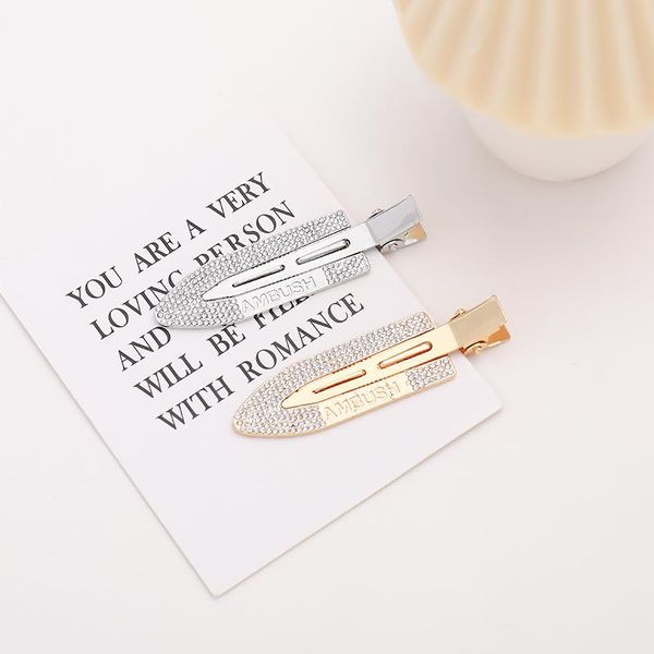 

hair accessories women elegant rhinestone metal seamless no bend clips girl makeup side bangs hairpins headband fashion