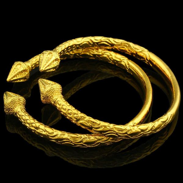 

adixyn wide 6mm openable gold bangles for women/men gold color bangle bracelet jewelry ethiopian/african/arab gift q0720, Black