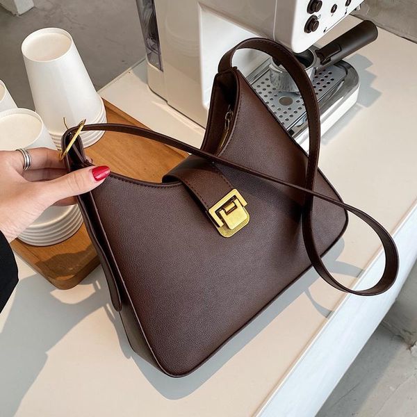 

solid color vintage chain soft pu leather shoulder crossbody bags women 2021 designer large capacity tote bag evening